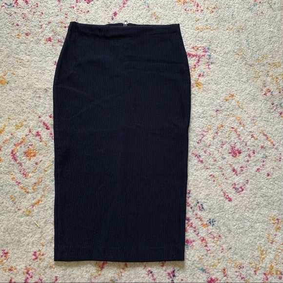 Nadia Tarr Ribbed Scuba Pencil Skirt in Black sz XS - Picture 2 of 4